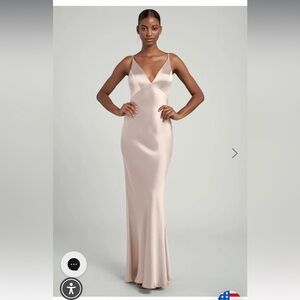 Jenny Yoo dress - Eloise, Luxe Satin, Prosecco, Size 10